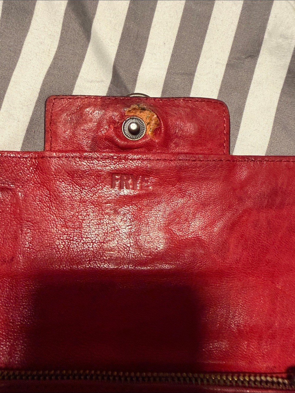 Frye Red Leather Wallet - Picture 1 of 3